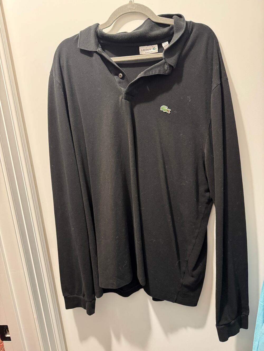 Lacoste Men’s Longsleeve Black Polo 3XL